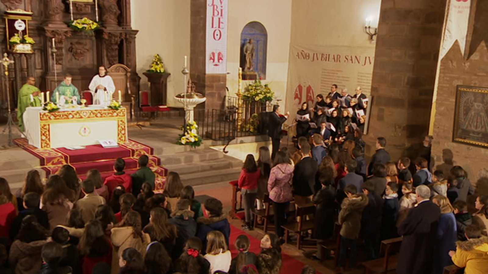 La 2 retransmitió la misa oficiada en el templo jubilar de Almodóvar del Campo el 19 de enero de 2020