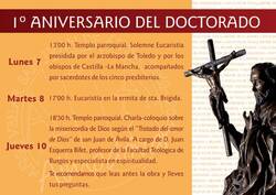Almodóvar del Campo revive durante la semana entrante la histórica proclamación como doctor de la Iglesia del santo paisano Juan de Ávila -  Cartel Aniversario Doctorado