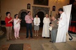 Homenaje de Almodóvar del Campo a Leopoldo Lozano Rivas en sus bodas de oro sacerdotales - Fuente: Oretania.es